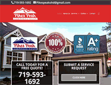 Tablet Screenshot of pikespeakoverheaddoor.com